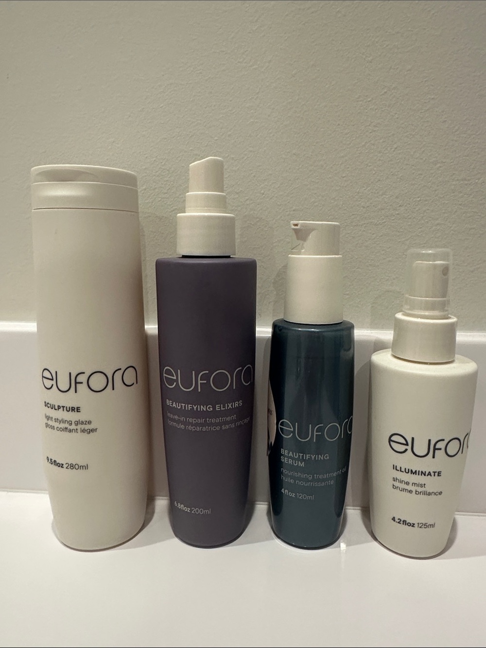 Eufora Shine Mist, Beautifying Elixir, Beautifying Serum, Sculpture